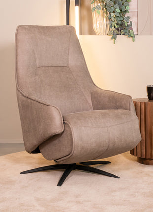 LABEL51 Fauteuil Odense - Taupe - Kunstleder - One Size