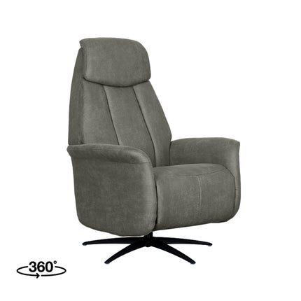 LABEL51 Fauteuil Oslo - Taupe - Kunstleder - 1-Motorig