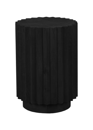 LABEL51 Bijzettafel Novan - Zwart - Mangohout - 35 cm