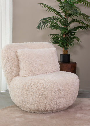 LABEL51 Fauteuil Doodle - Crème - Stof