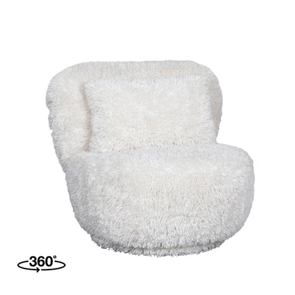 LABEL51 Fauteuil Doodle - Crème - Stof