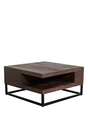 LABEL51 Salontafel Cube - Espresso - Mangohout