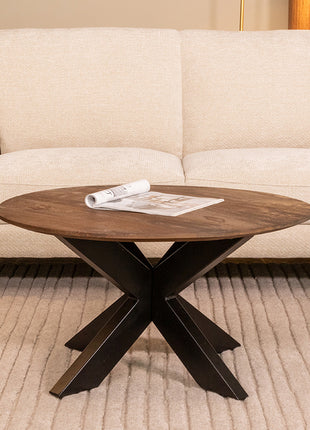 LABEL51 Salontafel Otis - Espresso - Mangohout - 80 cm