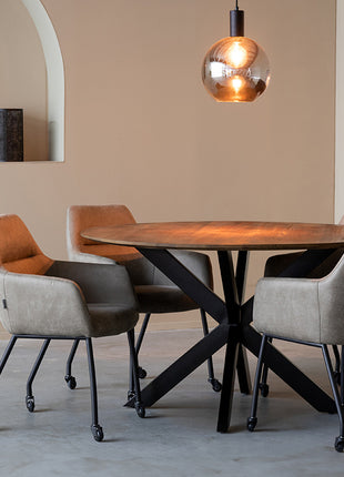 LABEL51 Eetkamertafel Otis - Nature - Mangohout - 130 cm - Rond