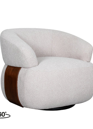 LABEL51 Fauteuil Valenza - Naturel - Boucle - One Size