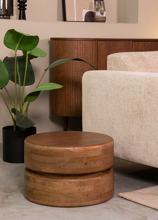 LABEL51 Salontafel Milly - Nature Smooth - Mangohout - 50 cm