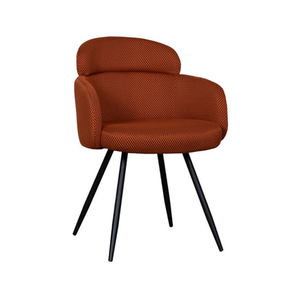 LABEL51 Eetkamerstoel Dinner - Rust - Breathe - Zwart Metalen Frame