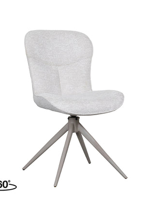 LABEL51 Eetkamerstoel Thorben - Naturel - Canyon - Taupe Metalen Frame