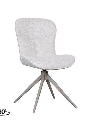 LABEL51 Eetkamerstoel Thorben - Naturel - Canyon - Taupe Metalen Frame