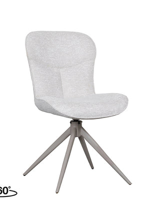 LABEL51 Eetkamerstoel Thorben - Naturel - Canyon - Taupe Metalen Frame