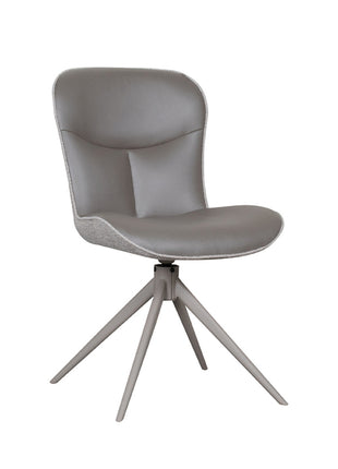LABEL51 Eetkamerstoel Thorben - Forest - Microvezel - Taupe Metalen Frame