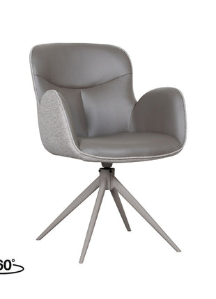LABEL51 Eetkamerstoel Lasse - Forest - Microvezel - Taupe Metalen Frame