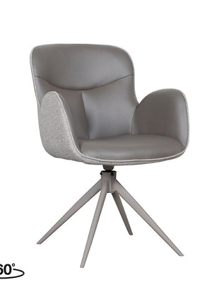 LABEL51 Eetkamerstoel Lasse - Forest - Microvezel - Taupe Metalen Frame