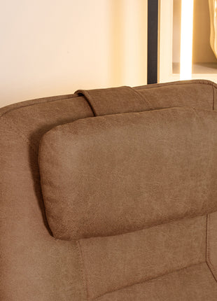 LABEL51 Sierkussen Hoofdkussen - Cognac - Micro Suede - One Size