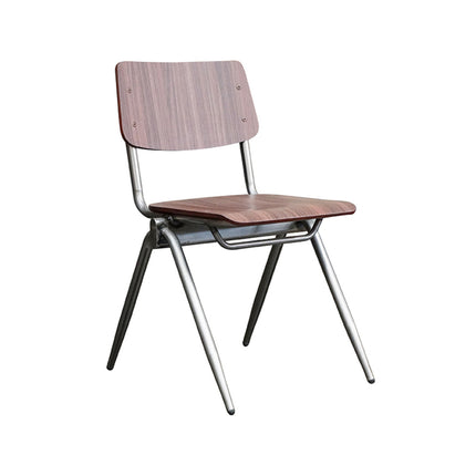 LABEL51 Eetkamerstoel Solid - Donkerbruin - Hout