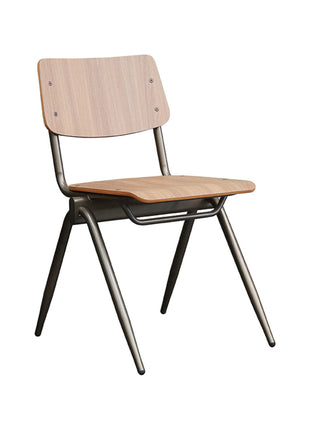LABEL51 Eetkamerstoel Solid - Bruin - Hout