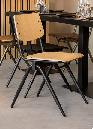 LABEL51 Eetkamerstoel Solid - Naturel - Hout