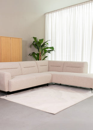 LABEL51 Hoekbank Bolzano - Naturel - Royal Boucle - Rechts Voorstaand