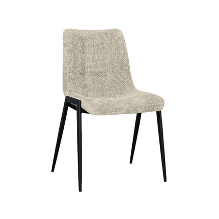 LABEL51 Eetkamerstoel Noor - Naturel - Elite - Zwart Metalen Frame