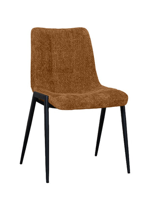 LABEL51 Eetkamerstoel Noor - Mustard - Elite - Zwart Metalen Frame