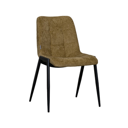 LABEL51 Eetkamerstoel Noor - Mustard - Elite - Zwart Metalen Frame