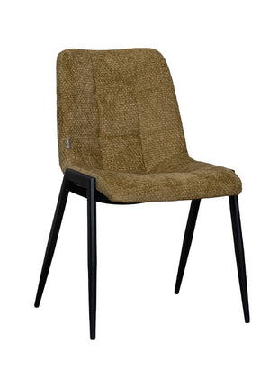 LABEL51 Eetkamerstoel Noor - Mustard - Elite - Zwart Metalen Frame