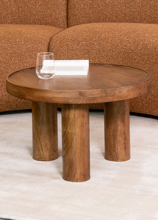 LABEL51 Salontafel Elly - Nature Smooth - Mangohout - 60 cm - Rond