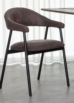 LABEL51 Eetkamerstoel Amaze - Antraciet - Micro Suede