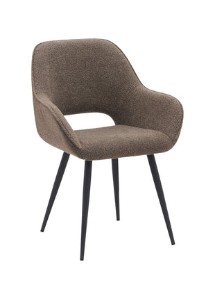 LABEL51 Eetkamerstoel Fer - Bruin - Boucle