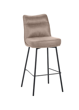 LABEL51 Eetkamerstoel Lennon - Taupe - Micro Suede - Hoog