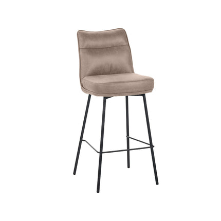 LABEL51 Eetkamerstoel Lennon - Taupe - Micro Suede - Hoog