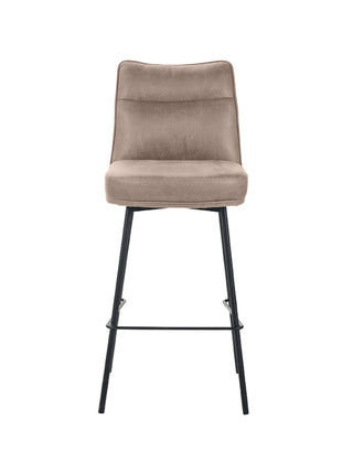 LABEL51 Eetkamerstoel Lennon - Taupe - Micro Suede - Hoog