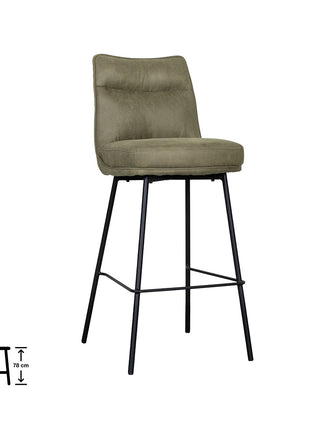 LABEL51 Eetkamerstoel Lennon - Moss - Micro Suede - Hoog