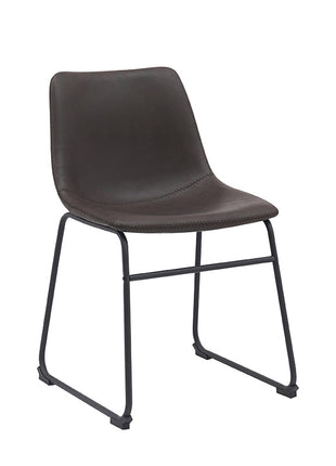 LABEL51 Eetkamerstoel Risto - Donkerbruin - PU-Leder