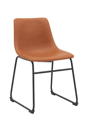 LABEL51 Eetkamerstoel Risto - Cognac - PU-Leder