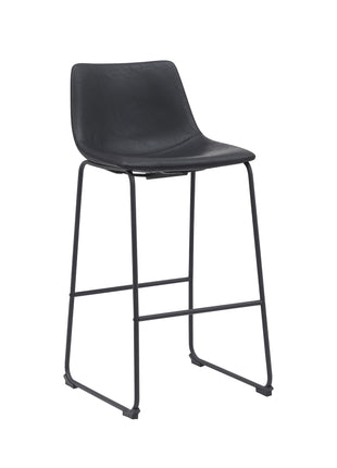 LABEL51 Barkruk Risto - Zwart - Kunstleder - Hoog