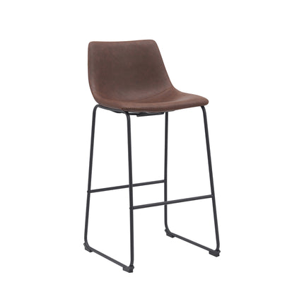 LABEL51 Barkruk Risto - Bruin - Kunstleder - Hoog