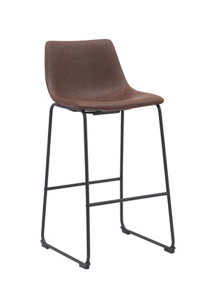 LABEL51 Barkruk Risto - Bruin - Kunstleder - Hoog