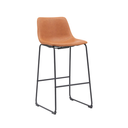 LABEL51 Barkruk Risto - Cognac - Kunstleder - Hoog