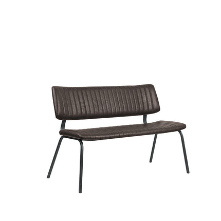 LABEL51 Eetkamerbanken Gusto - Donkerbruin - Kunstleder - 120 cm
