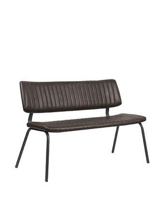 LABEL51 Eetkamerbanken Gusto - Donkerbruin - Kunstleder - 120 cm