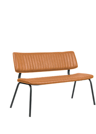 LABEL51 Eetkamerbanken Gusto - Cognac - Kunstleder - 120 cm