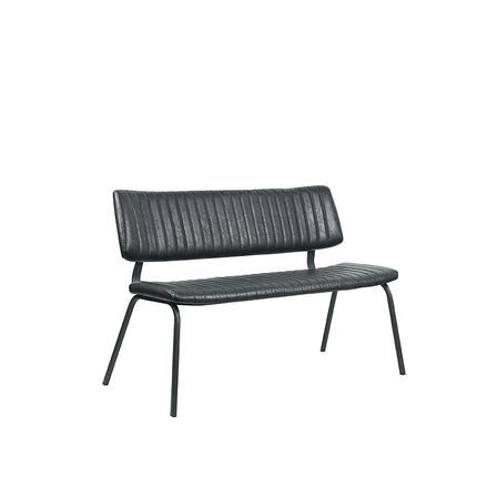 LABEL51 Eetkamerbanken Gusto - Zwart - Kunstleder - 120 cm