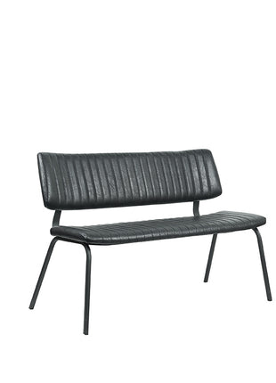 LABEL51 Eetkamerbanken Gusto - Zwart - Kunstleder - 120 cm