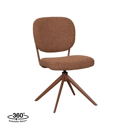 LABEL51 Eetkamerstoel Geneva - Coral - Boucle - Coral Metalen Frame