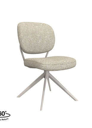 LABEL51 Eetkamerstoel Geneva - Naturel - Royal Boucle - Taupe Metalen Frame