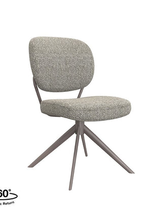 LABEL51 Eetkamerstoel Geneva - Mushroom - Royal Boucle - Brons Metalen Frame