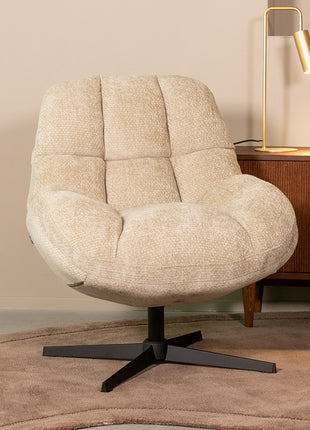 LABEL51 Fauteuil Huxley - Mushroom - Chenille - One Size