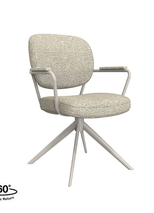 LABEL51 Eetkamerstoel Basel - Naturel - Royal Boucle - Taupe Metalen Frame