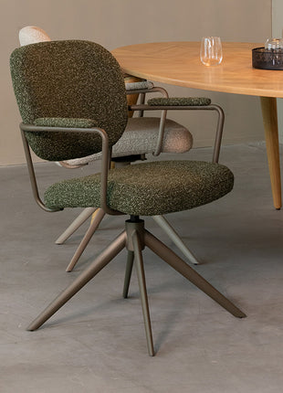 LABEL51 Eetkamerstoel Basel - Forest - Royal Boucle - Forest Metalen Frame